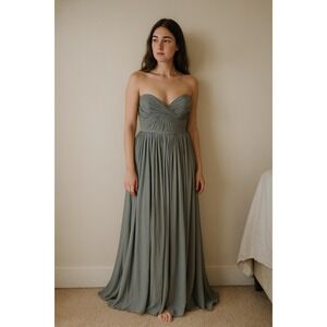Jenny Yoo Collection Mira Convertible Dress Womens 4 Green‎ Bridesmaid Chiffon